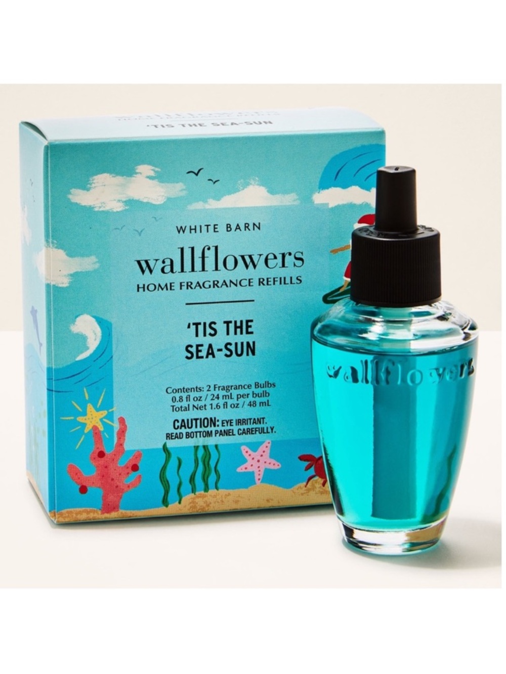 BBW TIS THE SEA SUN WALLFLOWER REFILLS 2 PACK NWT